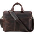 Vintage Crazy Horse Leather Laptop Briefcase Crossbody Bag