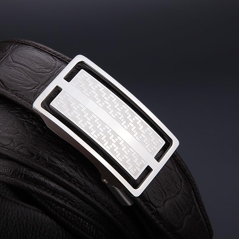 Men Stainless Steel Automatic Buckle Adjustable Casual Belt