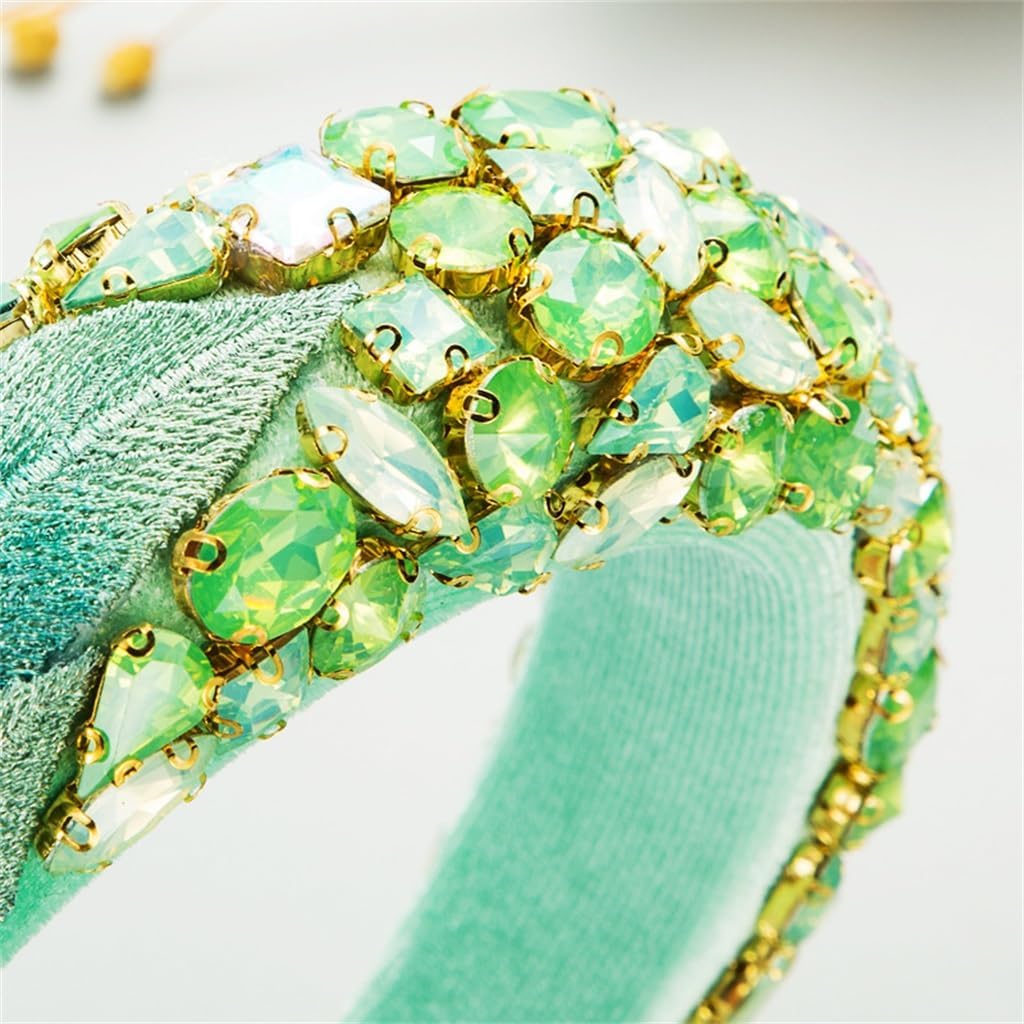 Multicolor Crystal Beaded Headband Fabric Base Hair Accessory