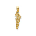 14K Yellow Gold Seashell Pendant Necklace Ocean Inspired Coastal Jewelry