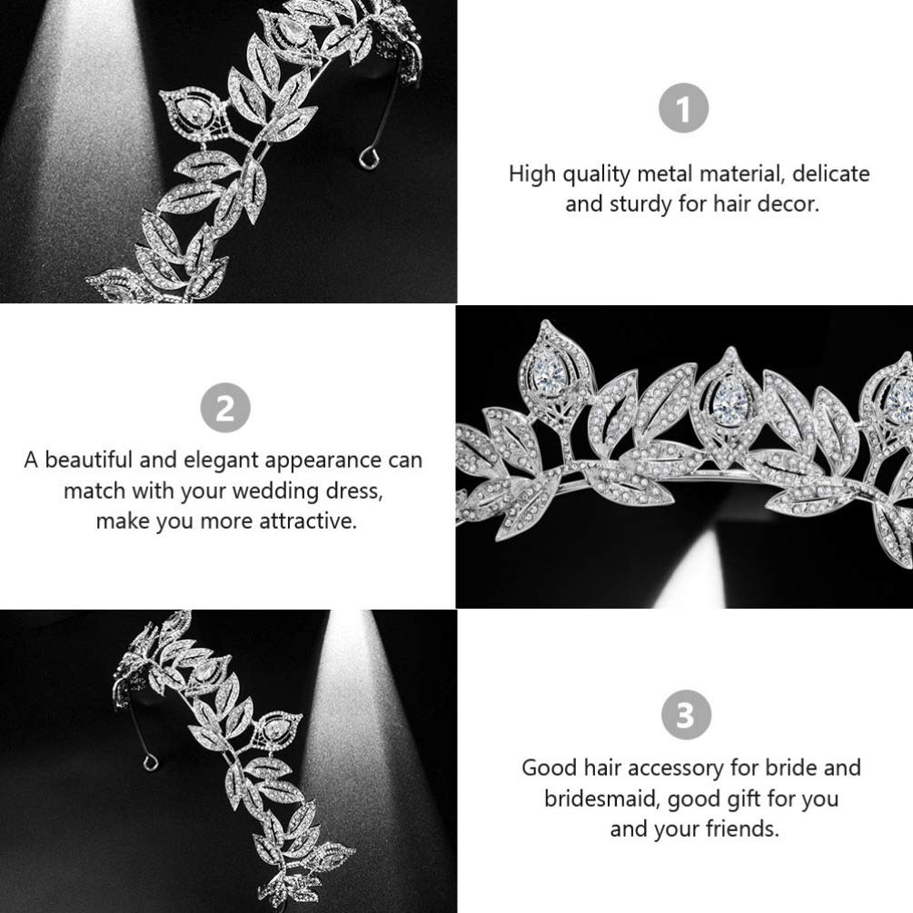 Rhinestone Crystal Bridal Tiara Wedding Crown Headband Bride Hair Accessory