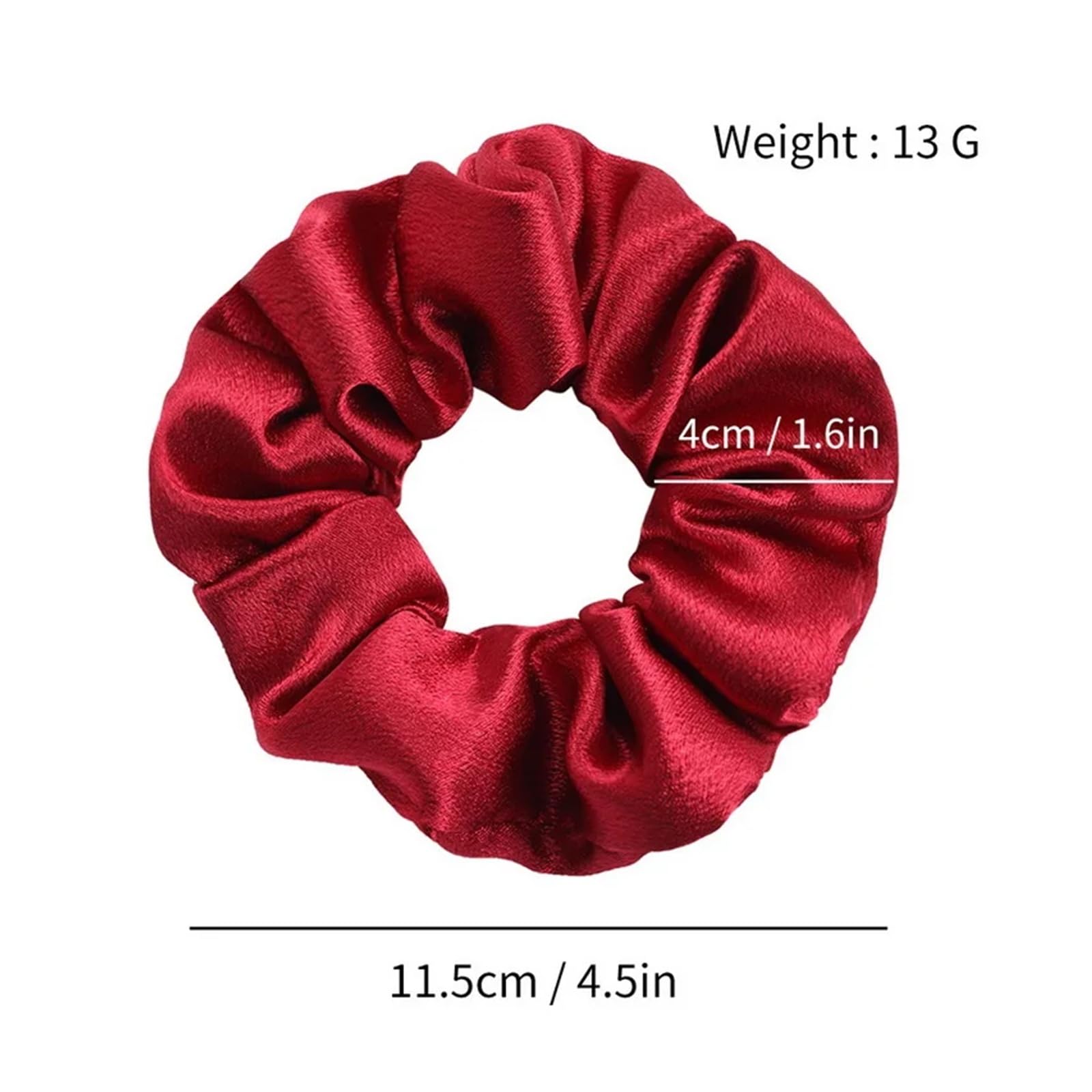 Solid Satin Scrunchies Silk Hair Bands Ponytail Holders Women
