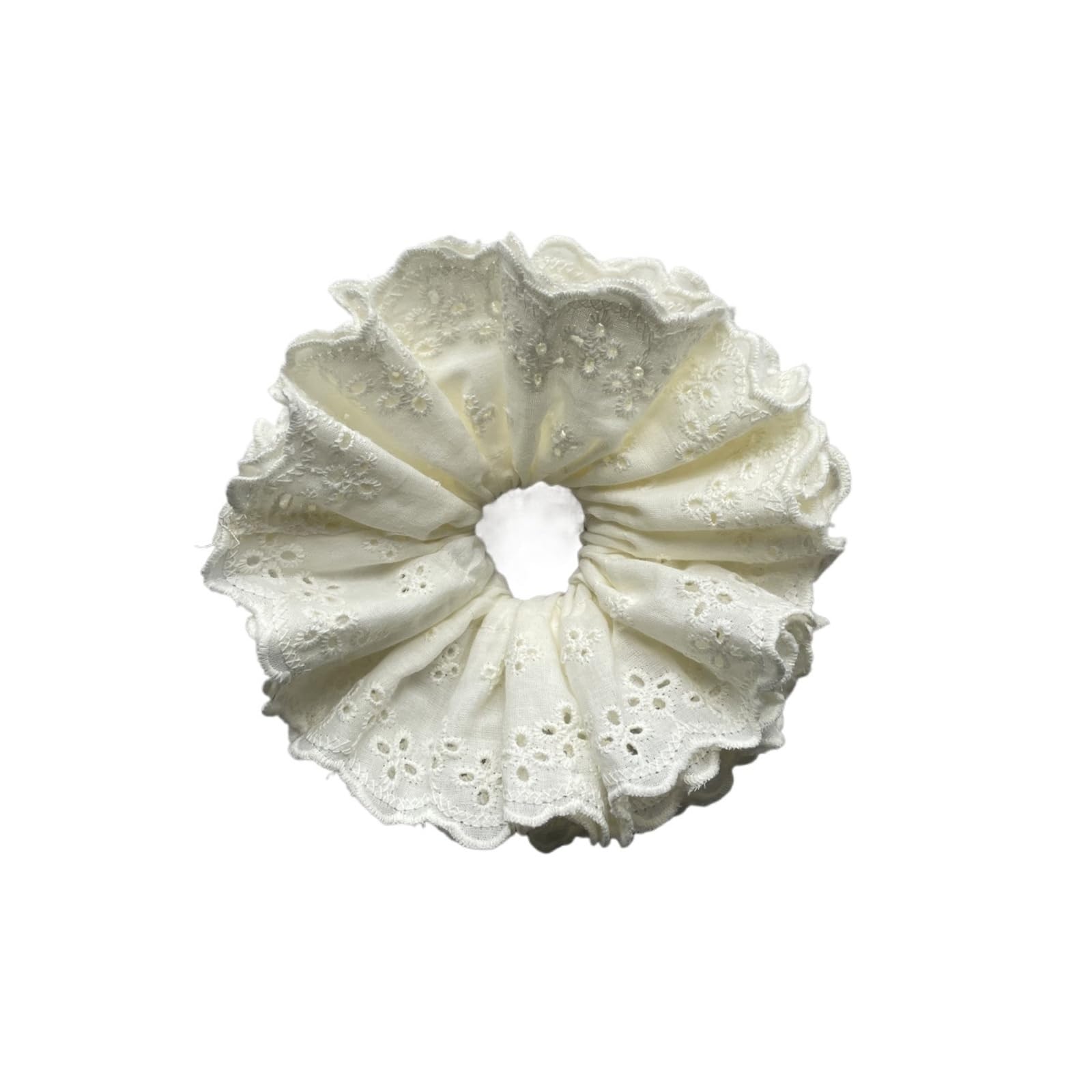 Lace Jacquard Scrunchies Elastic Ponytail Hair Ties Women