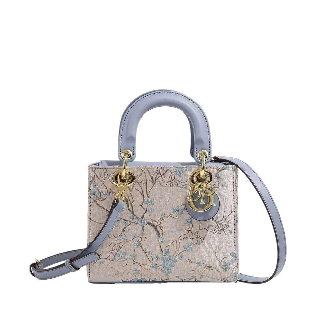 Chinese Style Womens Shoulder Bag Elegant Textured Designer Handbag