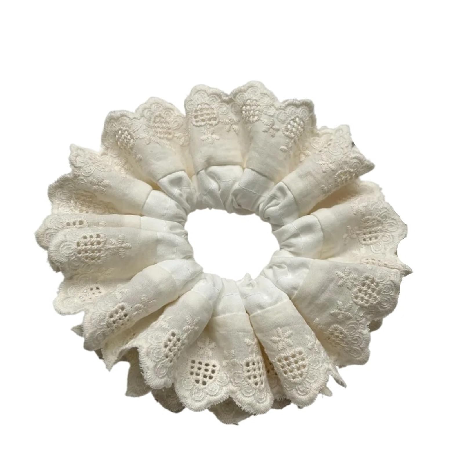 Lace Jacquard Scrunchies Elastic Ponytail Hair Ties Women