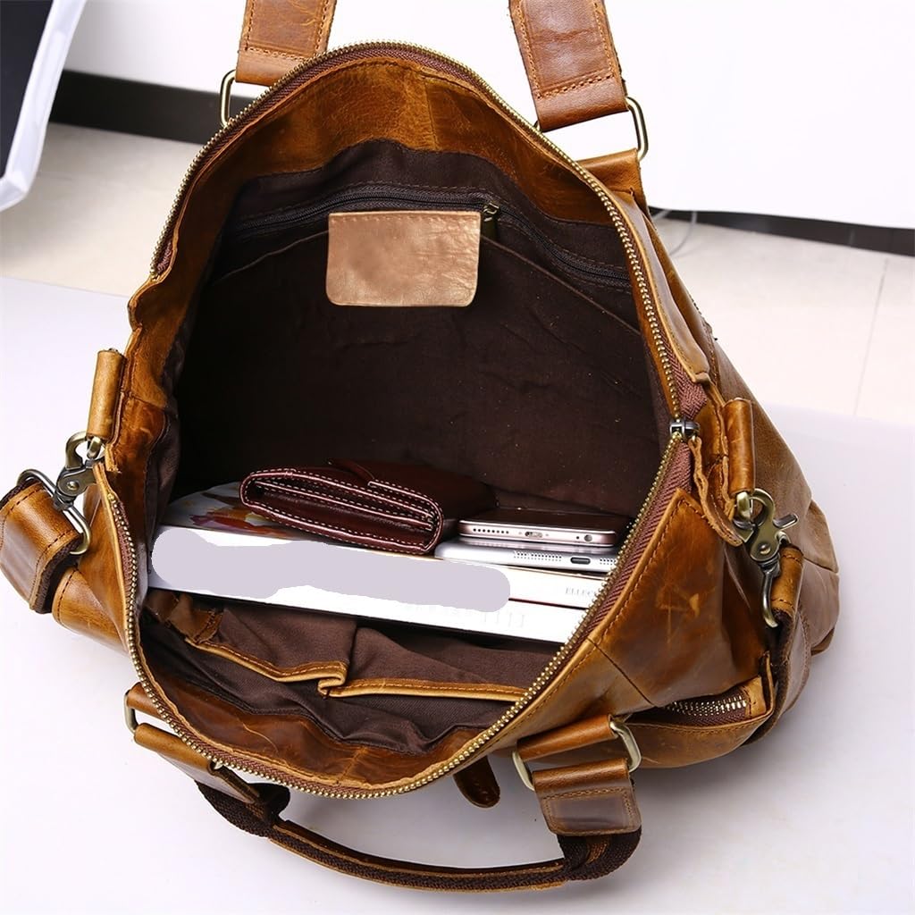 Vintage Mens Laptop Briefcase Office Shoulder Tote Crossbody Messenger