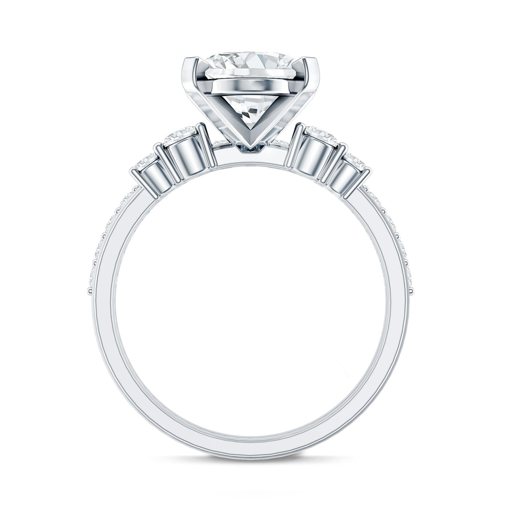 3 Carat Oval Lab Diamond Bridal Set E VS1 IGI