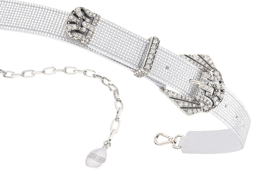 Art Deco Crystal Accent Chain Belt Evening Formal Waist