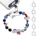 Anime Rabbit Beaded Phone Charm Wrist Strap Bracelet Wristlet