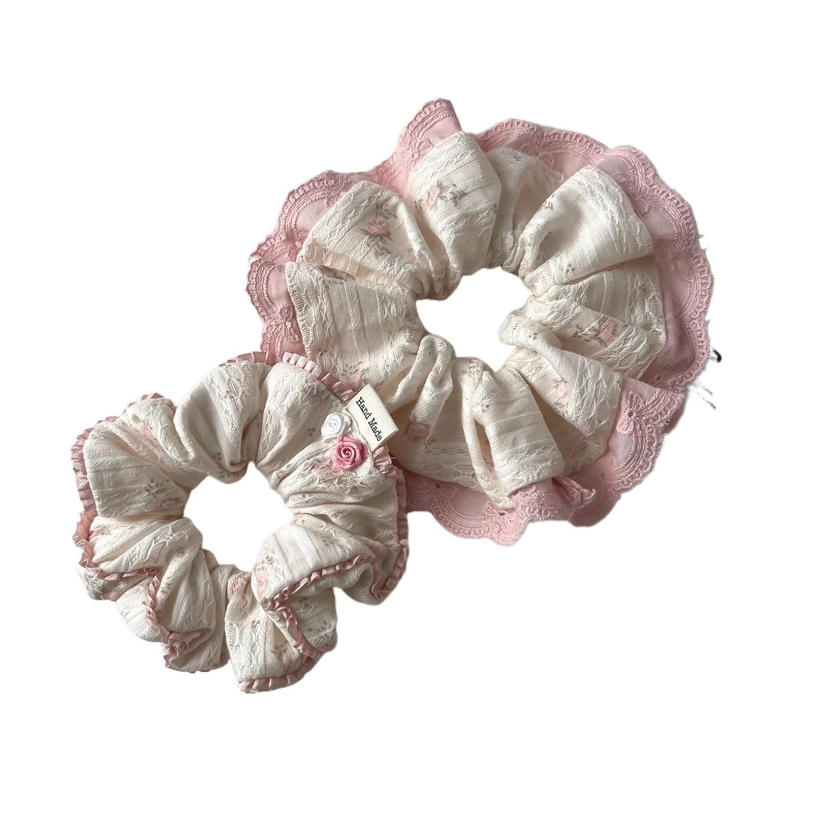 Lace Jacquard Scrunchies Elastic Ponytail Hair Ties Women