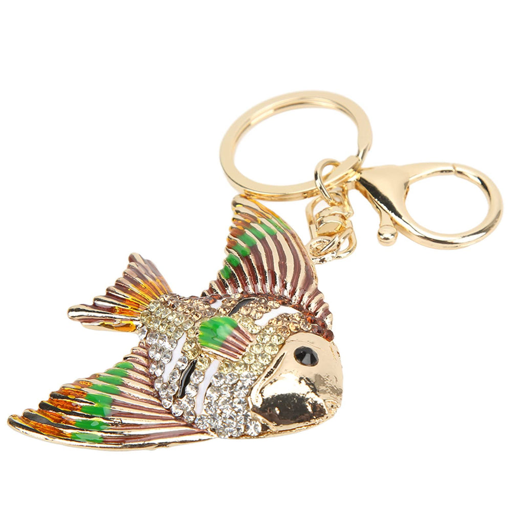 Rhinestone Tropical Fish Keychain Charm Backpack Bag Accessory