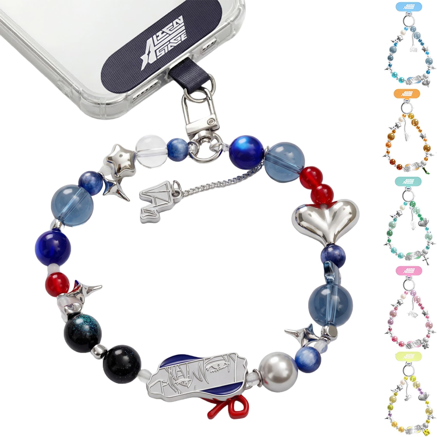 Anime Rabbit Beaded Phone Charm Wrist Strap Bracelet Wristlet