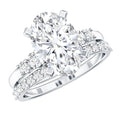 3 Carat Oval Lab Diamond Bridal Set E VS1 IGI