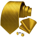 Men Silk Bow Tie Set with Pocket Square Cufflinks