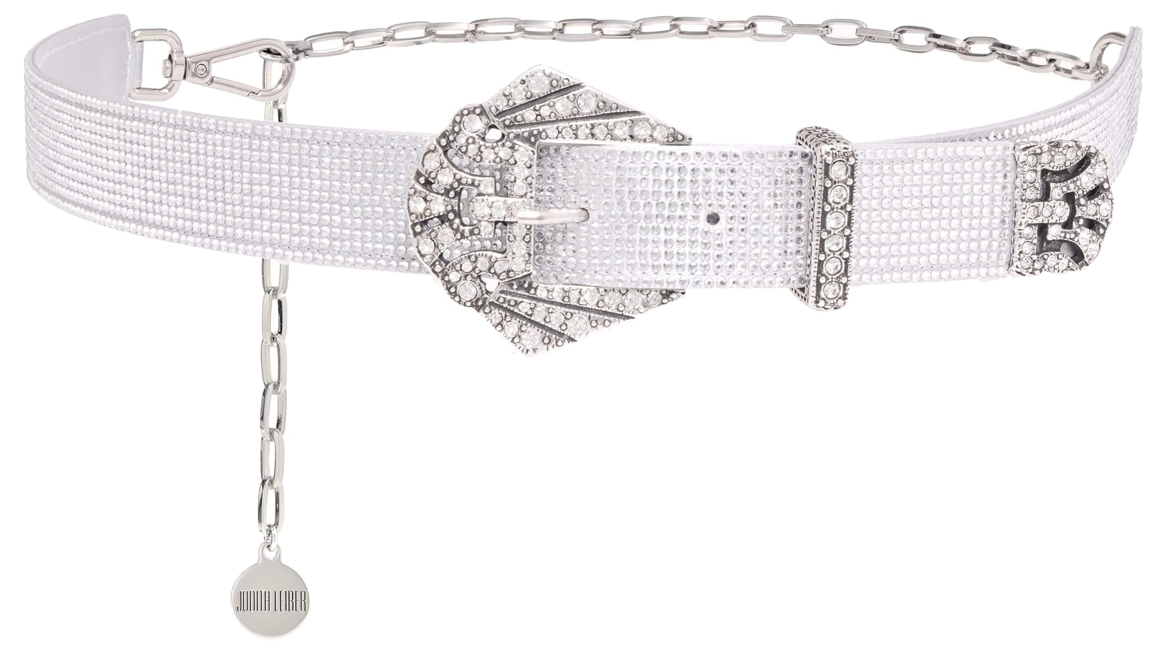 Art Deco Crystal Accent Chain Belt Evening Formal Waist