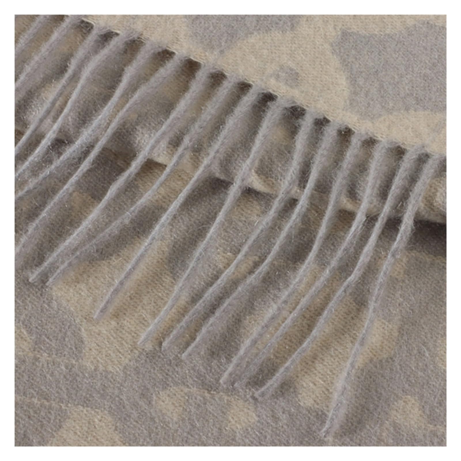 Thick Jacquard Reversible Cashmere Shawl Scarf