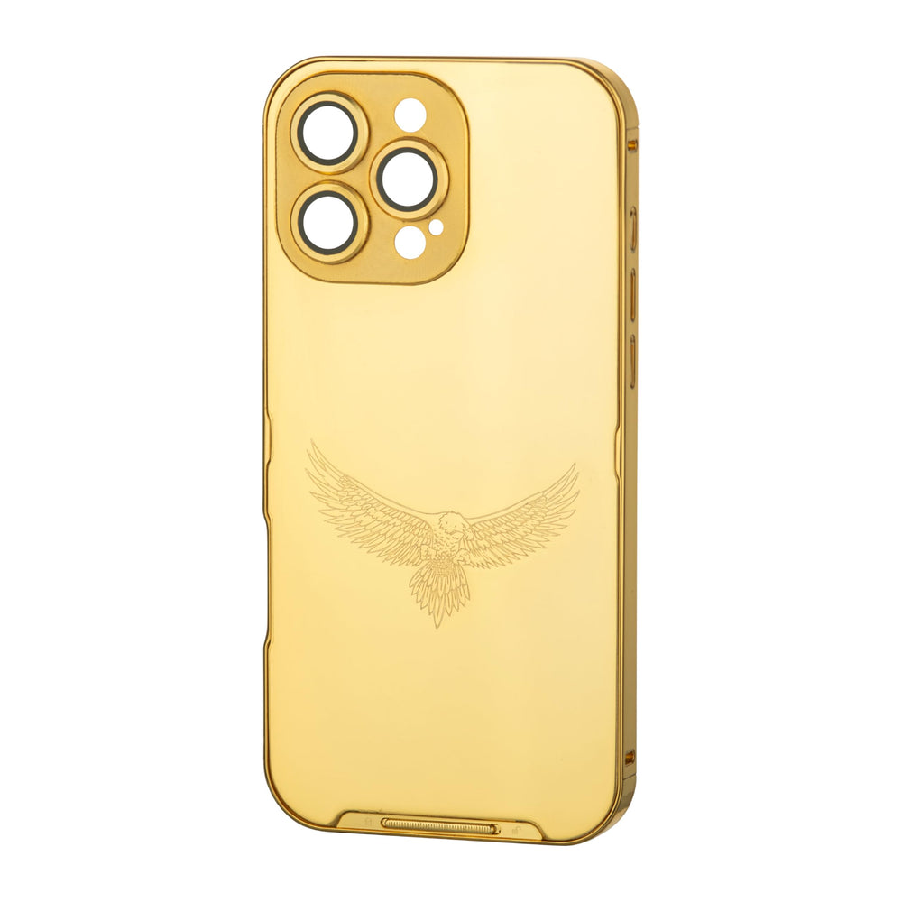 24K Gold Plated iPhone 16 Pro Max Case – Luxury Metal Protective Cover