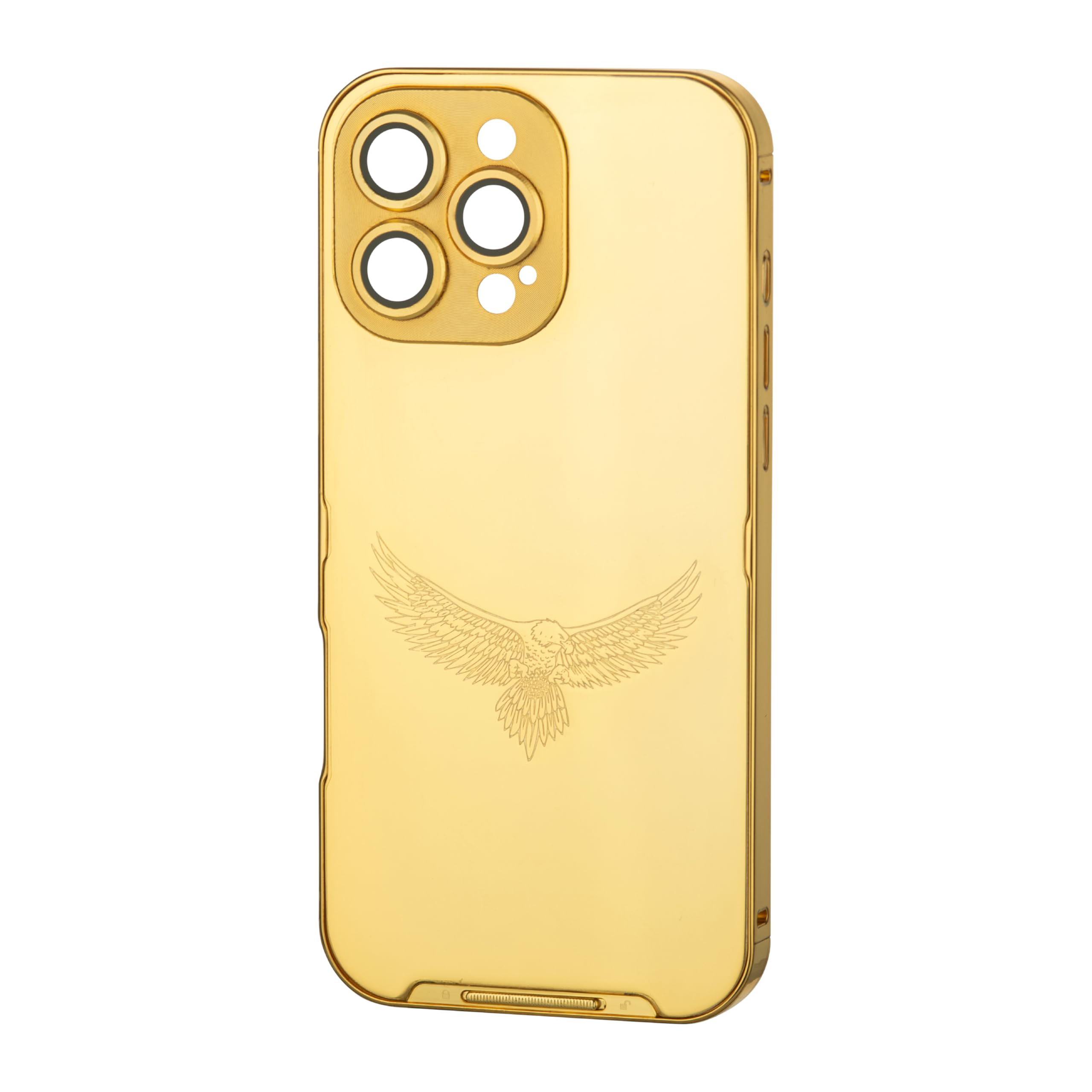 24K Gold Plated iPhone 16 Pro Max Case – Luxury Metal Protective Cover