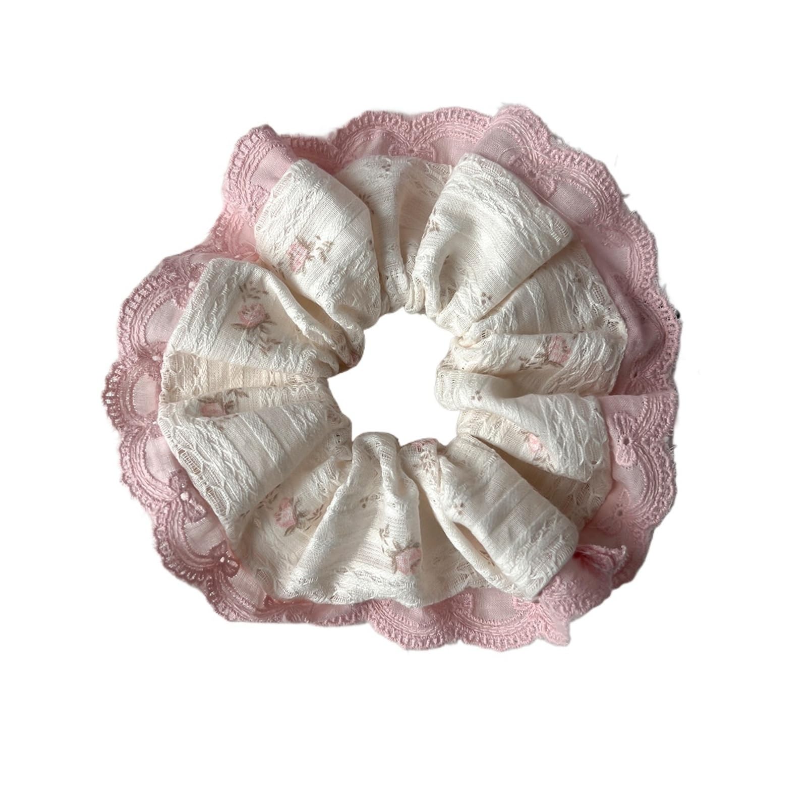 Lace Jacquard Scrunchies Elastic Ponytail Hair Ties Women