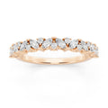 14K Gold Round Marquise Diamond Half Eternity Band