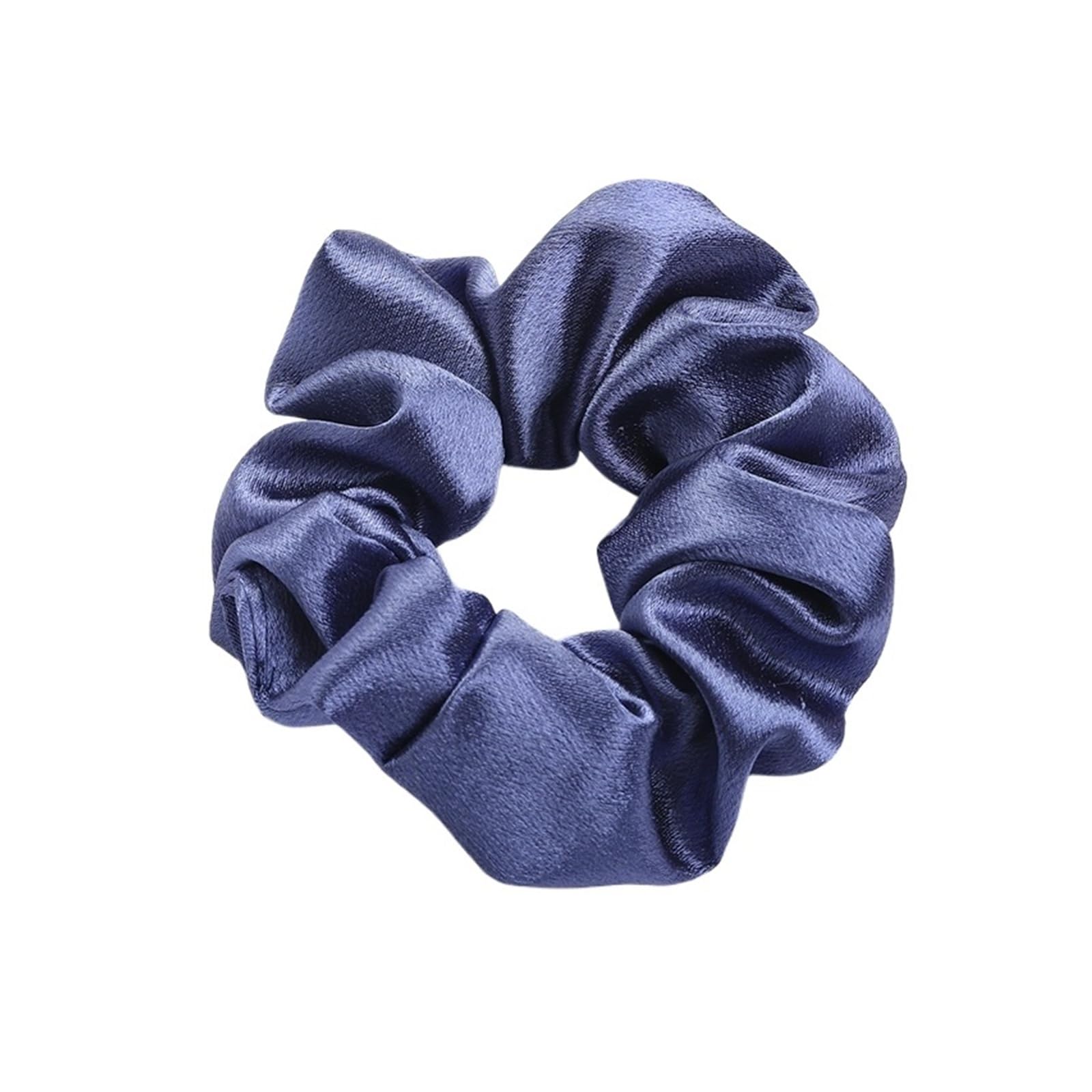 Solid Satin Scrunchies Silk Hair Bands Ponytail Holders Women
