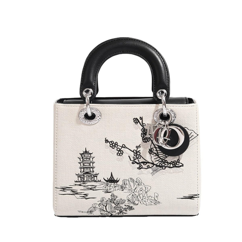 Chinese Style Womens Shoulder Bag Elegant Textured Designer Handbag