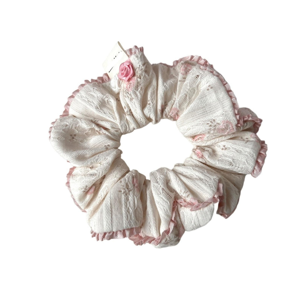 Lace Jacquard Scrunchies Elastic Ponytail Hair Ties Women