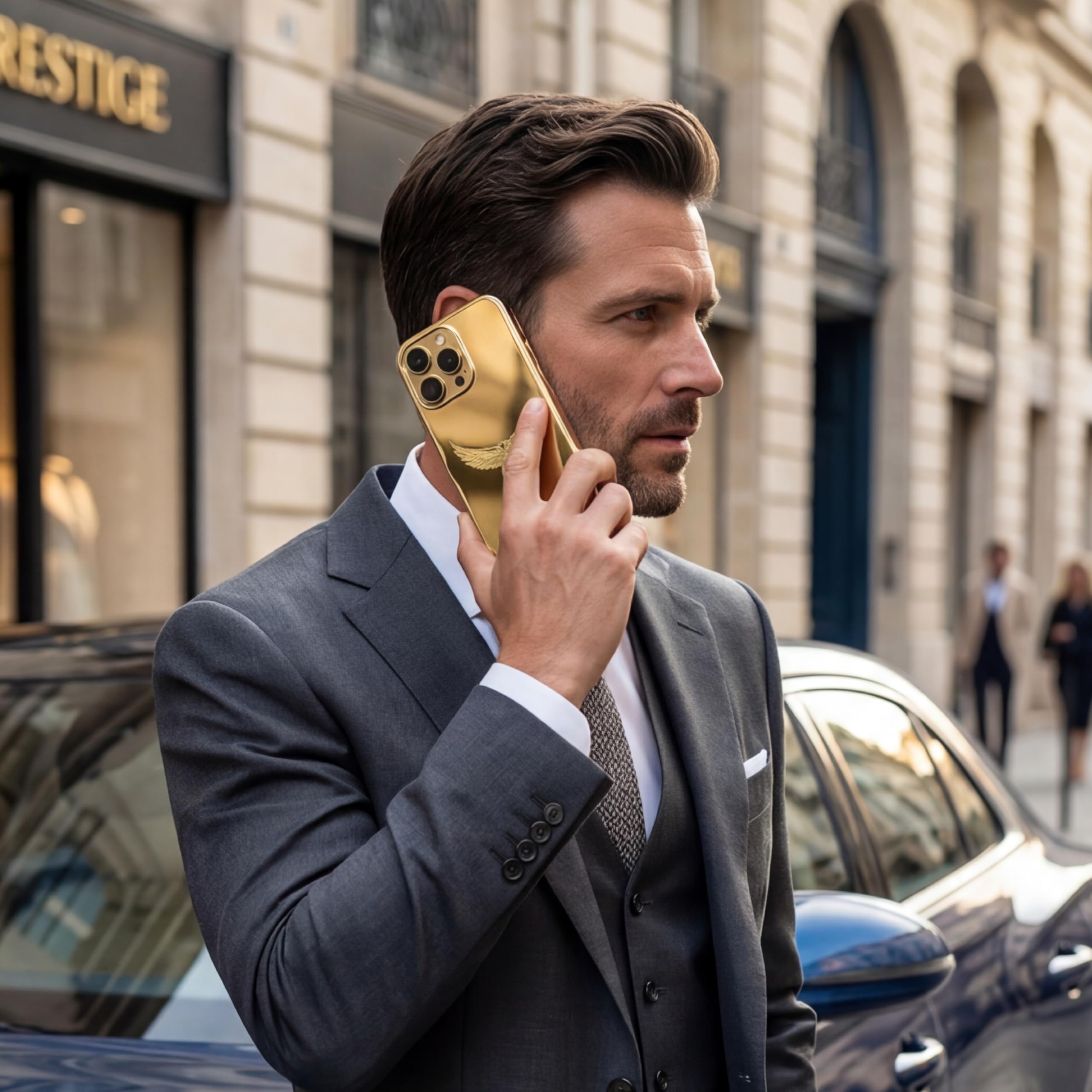 24K Gold Plated iPhone 16 Pro Max Case – Luxury Metal Protective Cover