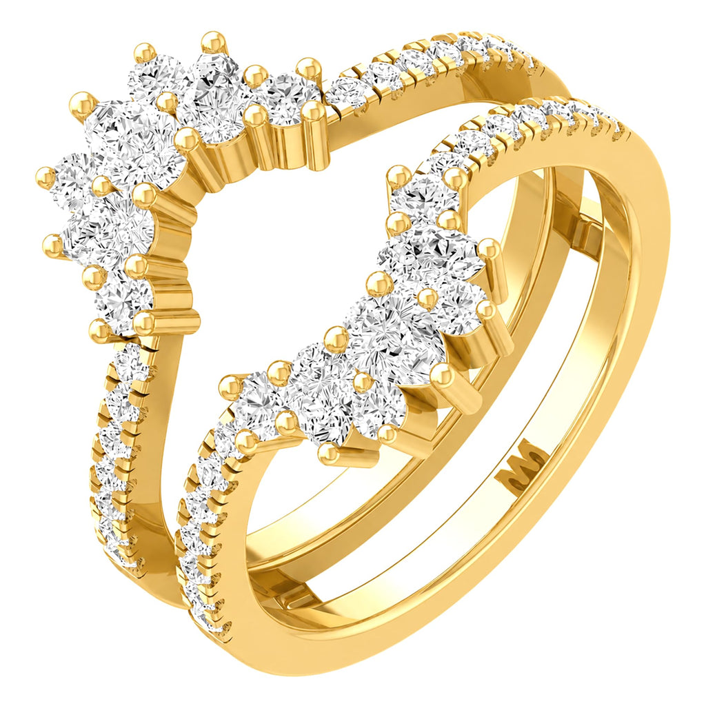 Lab Grown Diamond Enhancer Wedding Band 3/4 Carat DF VS1 Gold Silver