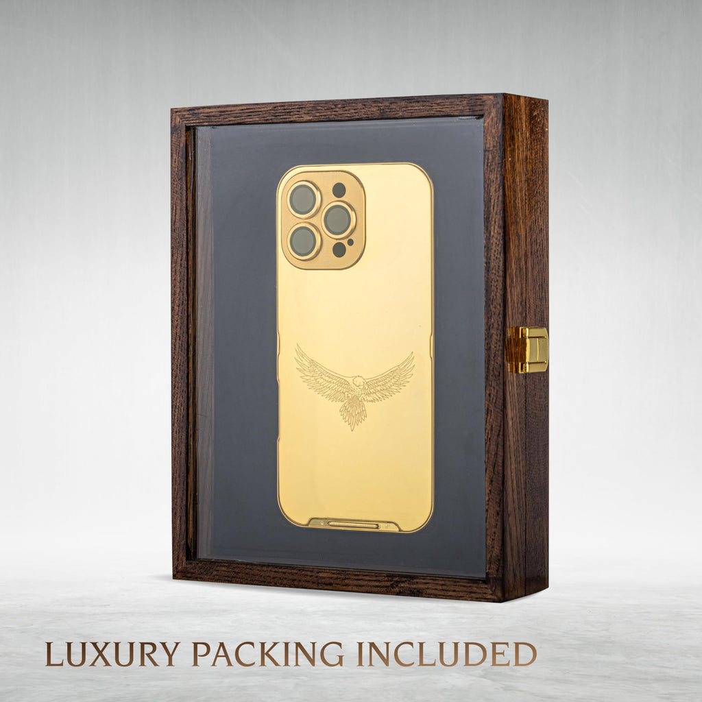 24K Gold Plated iPhone 16 Pro Max Case – Luxury Metal Protective Cover